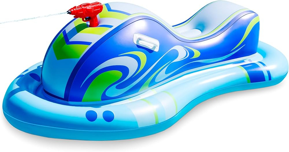 SLOOSH Inflatable Jet Ski Pool Floats Kids, Pool Floaties with Water Gun, Water Fight Toys, Infla... | Amazon (US)