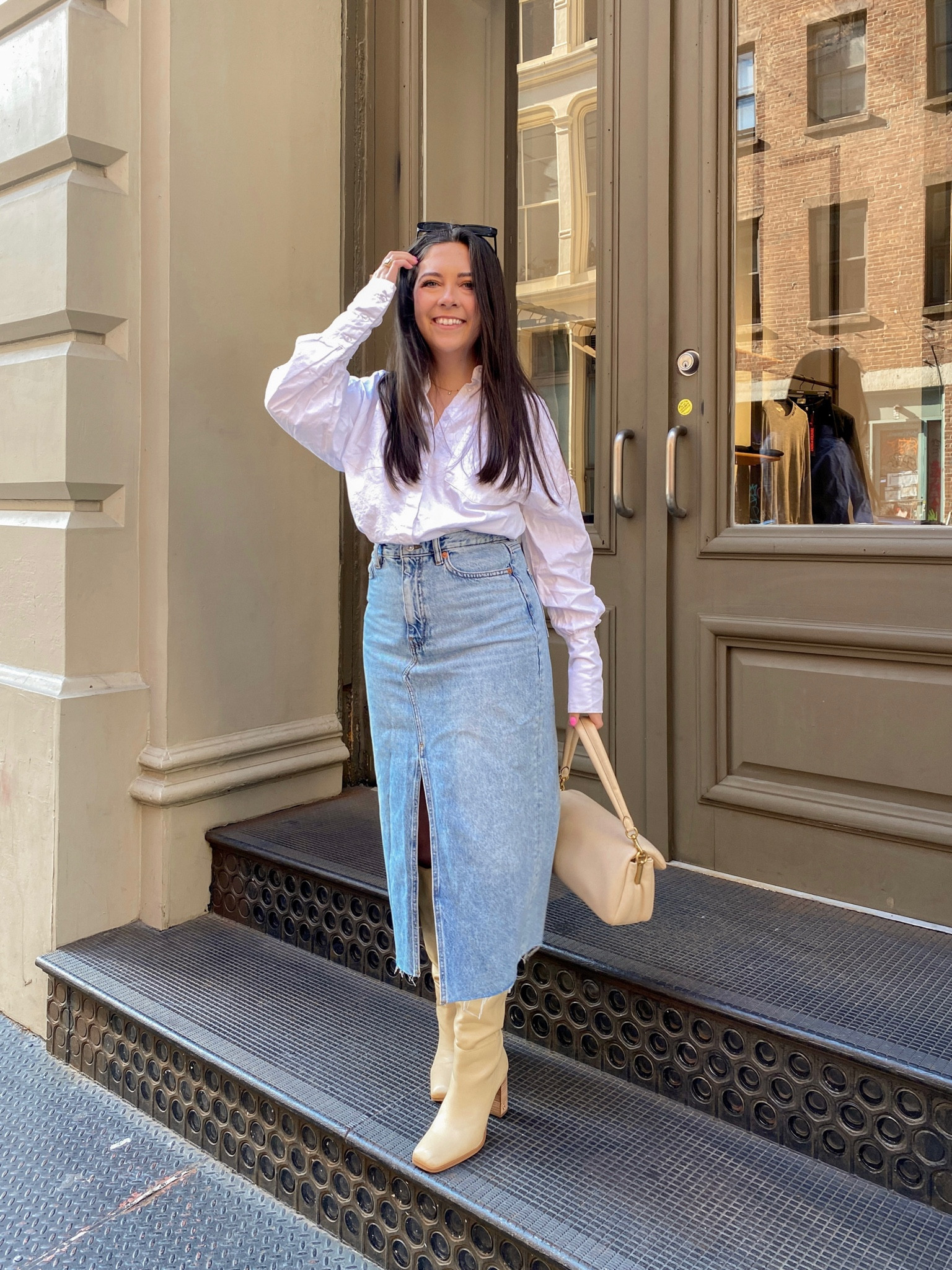 Denim midi skirt for spring 

#LTKSeasonal #LTKstyletip #LTKsalealert