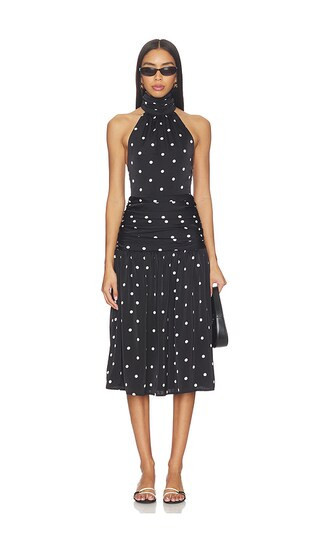 MORE TO COME Carmina Halter Midi Dress in Black. - size M | Revolve Clothing (Global)