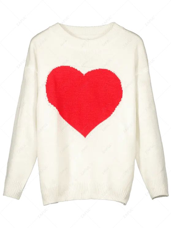 Heart Graphic Crew Neck Sweater | Zaful UK
