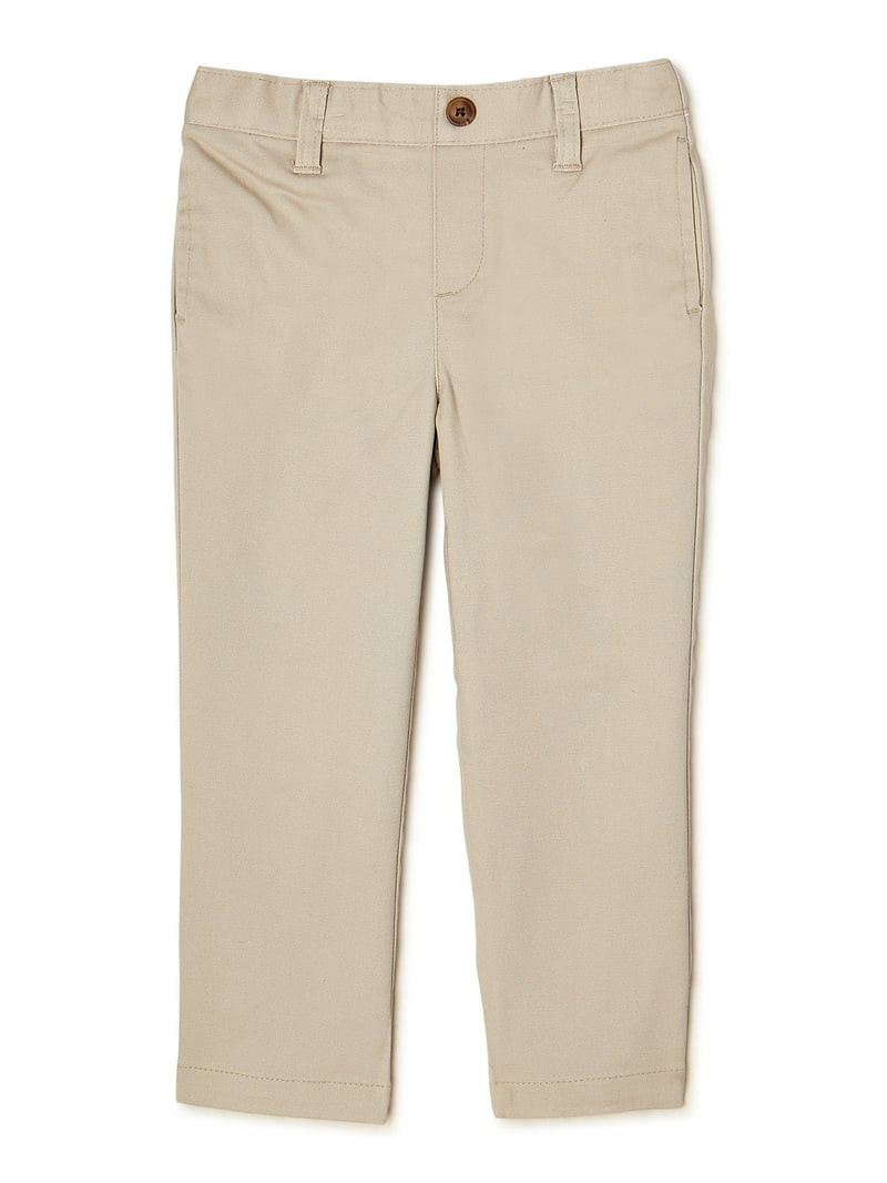 Wonder Nation Toddler Boys School Uniform Flat Front Pants, Sizes 2T-5T - Walmart.com | Walmart (US)