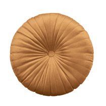 Better Homes & Gardens Round Tufted Velvet Pillow, 18" x 18", Rust | Walmart (US)