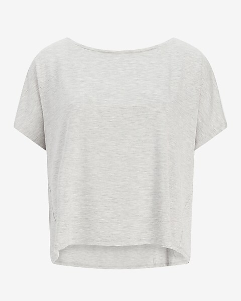 Relaxed Boxy Bateau Neck Tee | Express