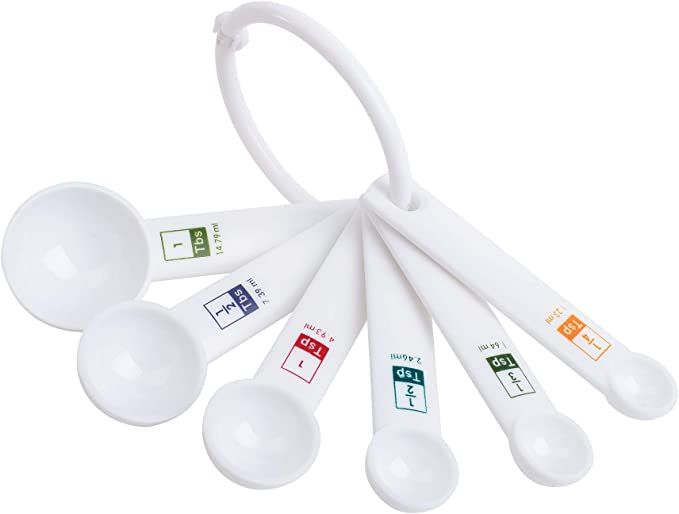 Fox Run 6-Piece Plastic Measuring Spoon Set White, 1.6 x 9 x 3 inches | Amazon (US)