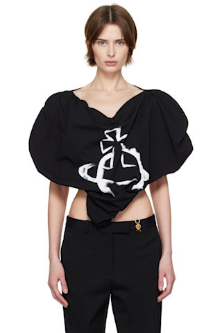 Vivienne Westwood - Black Stencil Orb Heart Blouse | SSENSE