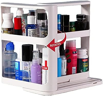 Pinelaxy Rotate Spice Rack Organizer, Two 2-Tiered Swivel Spice Rack Shelves for Kitchen, Multi-F... | Amazon (US)