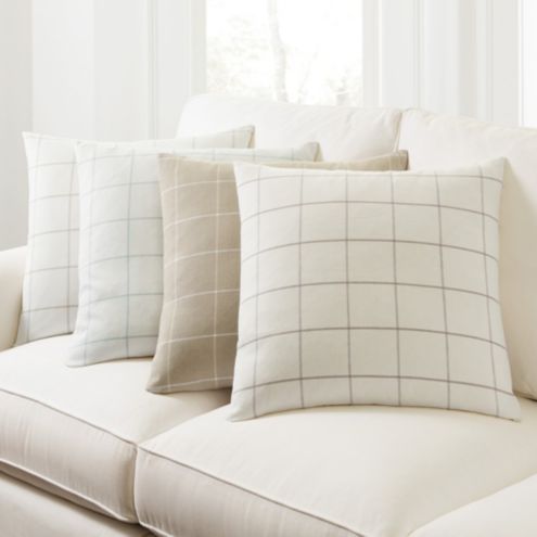Jones Windowpane Linen Throw Pillow | Ballard Designs, Inc.