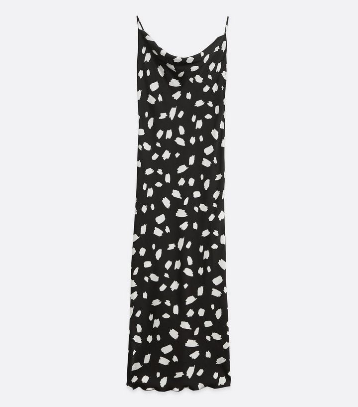 Black Spot Satin Cowl Neck Midi Slip Dress 
						
						Add to Saved Items
						Remove from Sav... | New Look (UK)