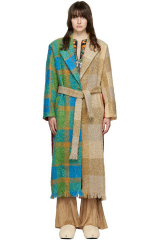 Multicolor Lola Fuzzy Coat | SSENSE