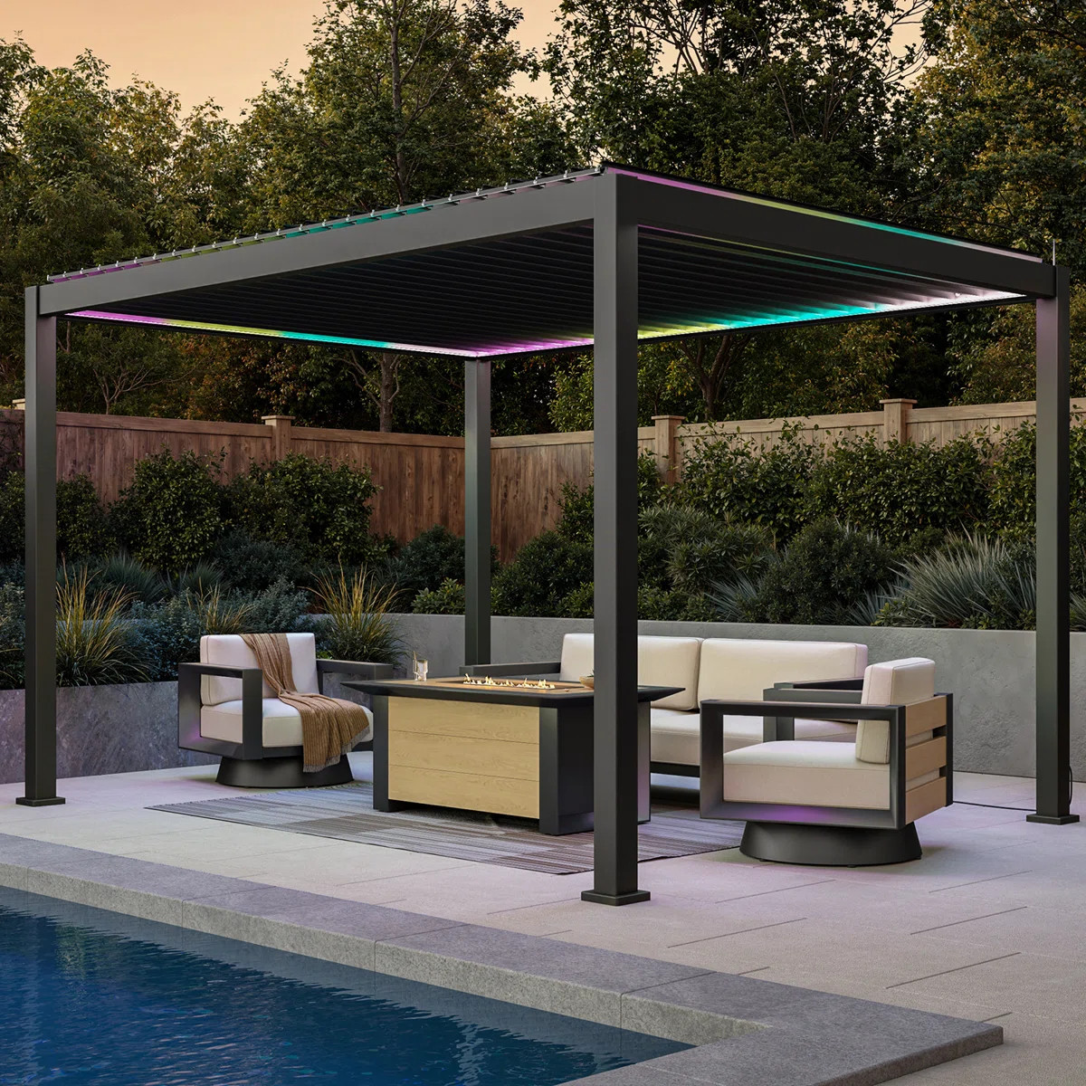 111S  10 Ft. W X 13 Ft. D e-Motion Pergola With Louver Roof | Wayfair North America