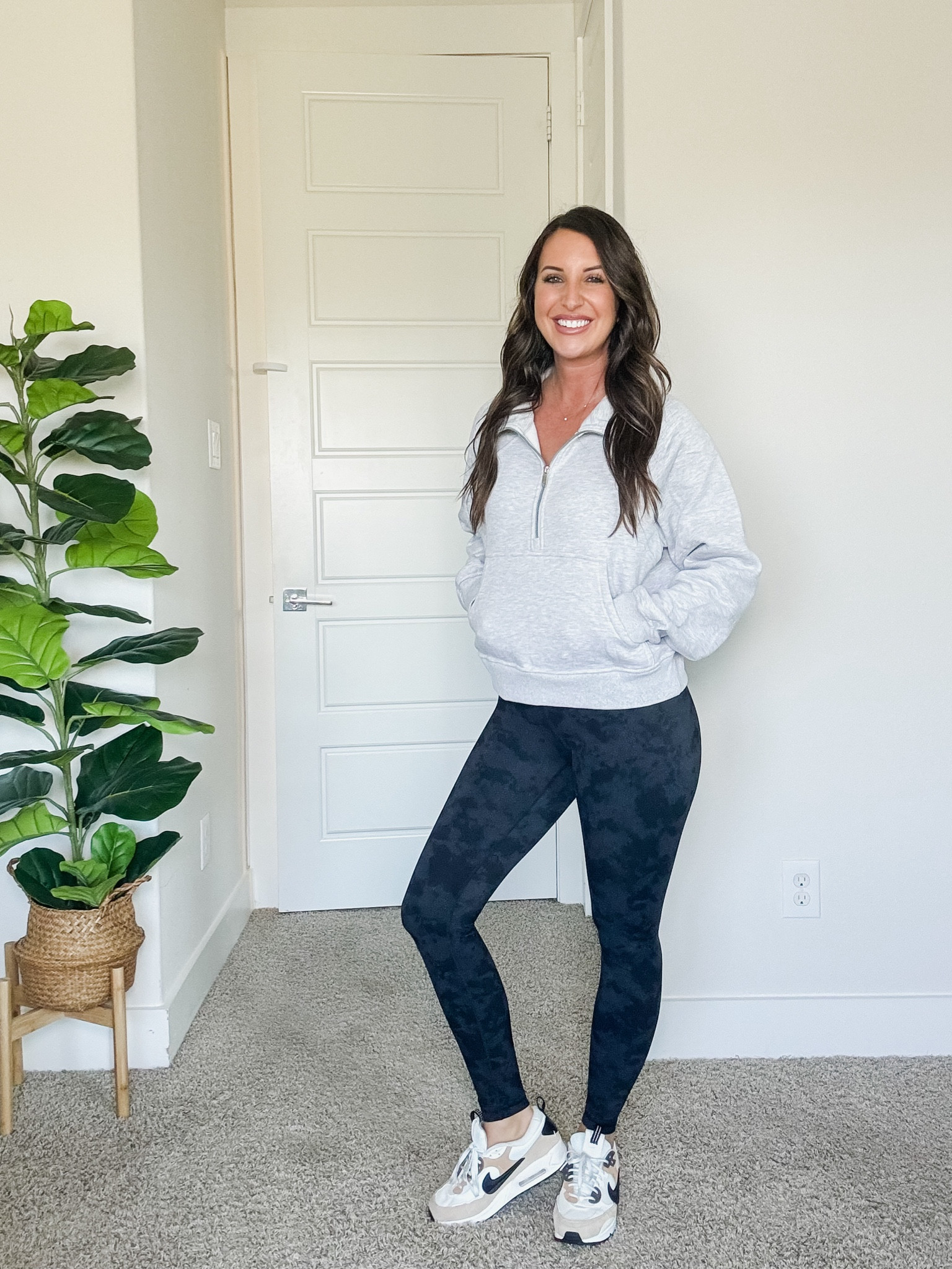 Cropped quarter zip sweatshirt 

#LTKFitness
