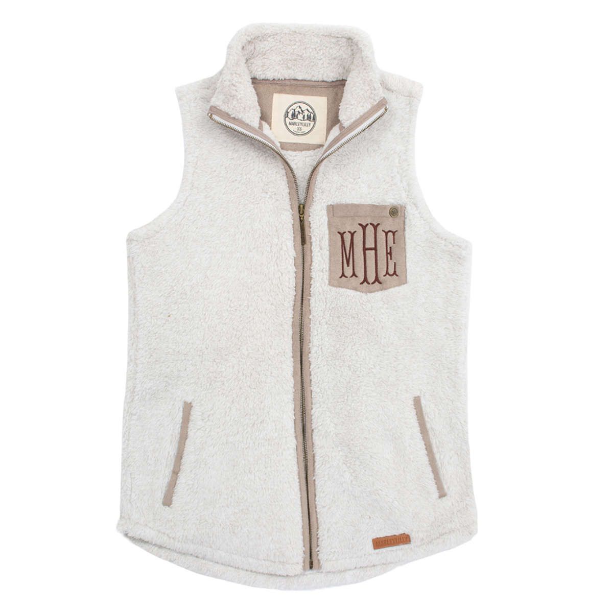 Monogrammed Sherpa Vest | Marleylilly