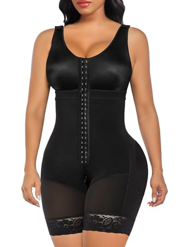 SHAPERX Women's Fajas Colombianas Tummy Control Shapewear Postpartum Full Body Shaper Butt Lifter Bodysuit, SZ7302-Black-XL | Amazon (US)