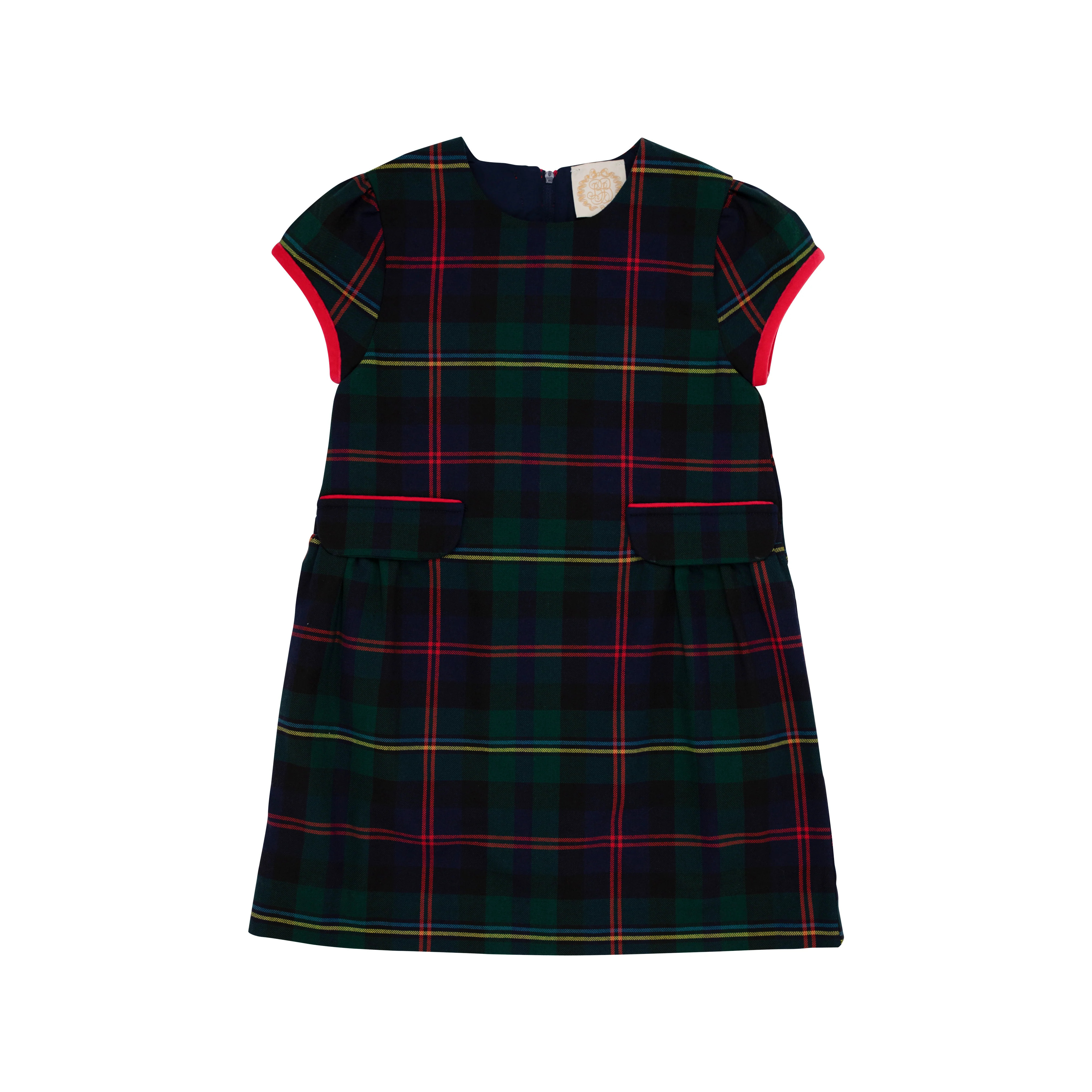 Bett's Bow Dress - Horse Trail Tartan with Richmond Red | The Beaufort Bonnet Company