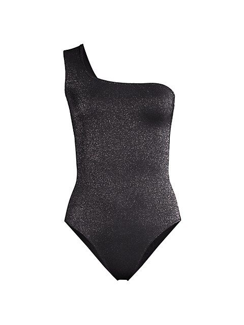 Glitter One-Shoulder Swimsuit | Saks Fifth Avenue
