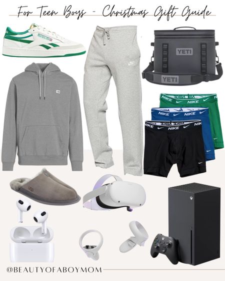 Teen Boy Christmas Gift Guide - Mom Finds - Holiday Ideas - Yeti Cooler - Sweat Pants - Sweat Shirt - Sneakers - Xbox - Headphones - Oculus - Electronic Gaming Gifts  

#LTKmens #LTKstyletip #LTKHoliday