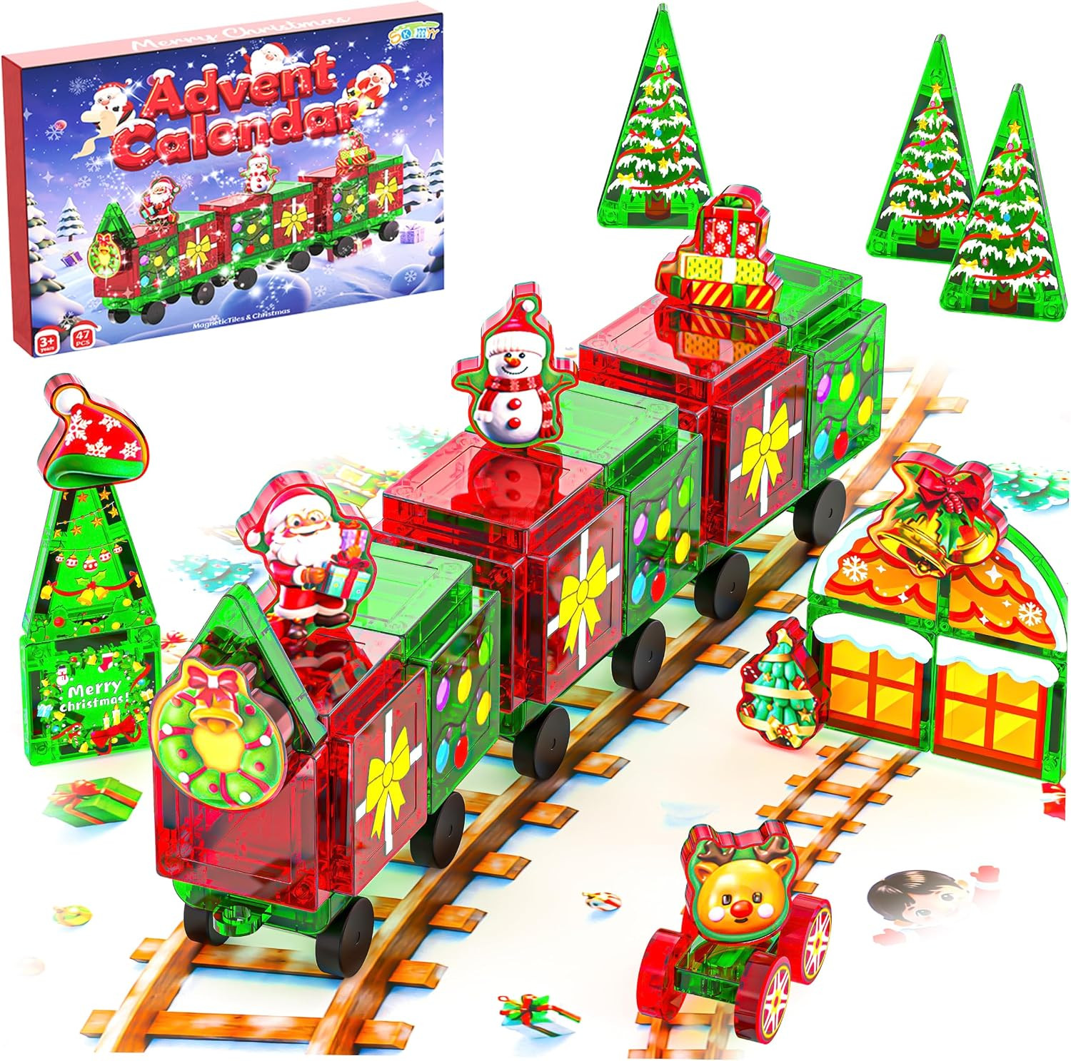 Magnetic Tiles Advent Calendar 2026, Christmas Countdown Gifts for Kids | Amazon (US)