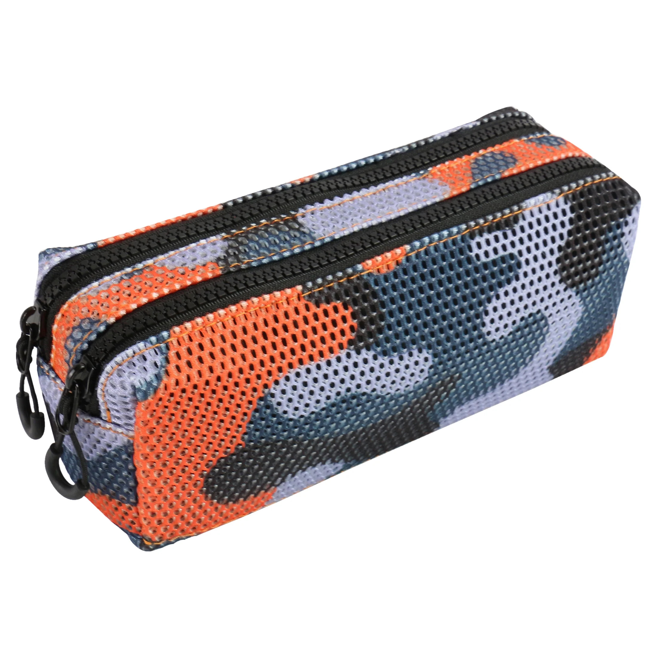 Pen + Gear Mesh Camo Pencil Pouch,Rectangle Solid Style,Grey & Orange Color,Polyester - Walmart.c... | Walmart (US)