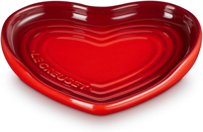 Le Creuset Stoneware Heart Shaped Spoon Rest, 5", Cerise | Amazon (US)
