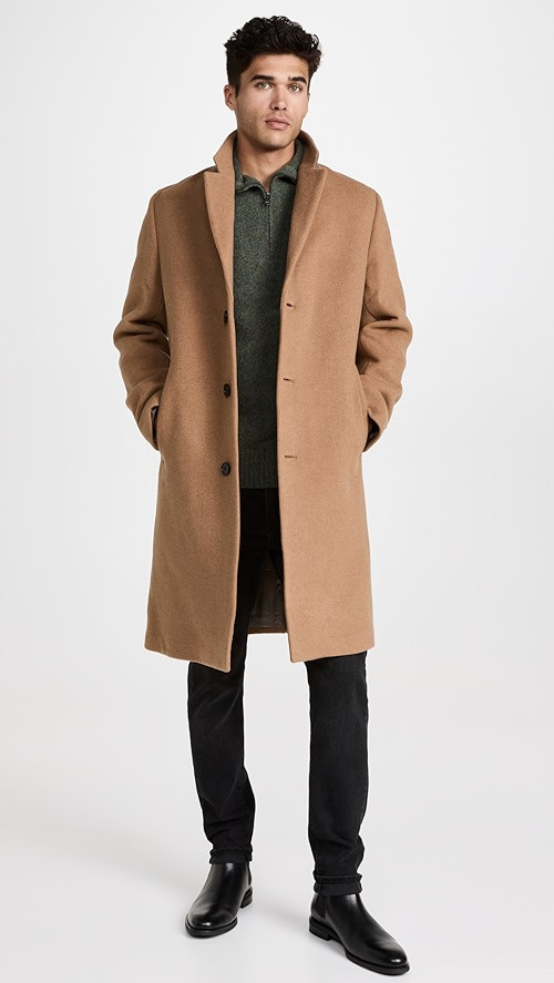 Theory Suffolk Pure Melton Overcoat | SHOPBOP | Shopbop