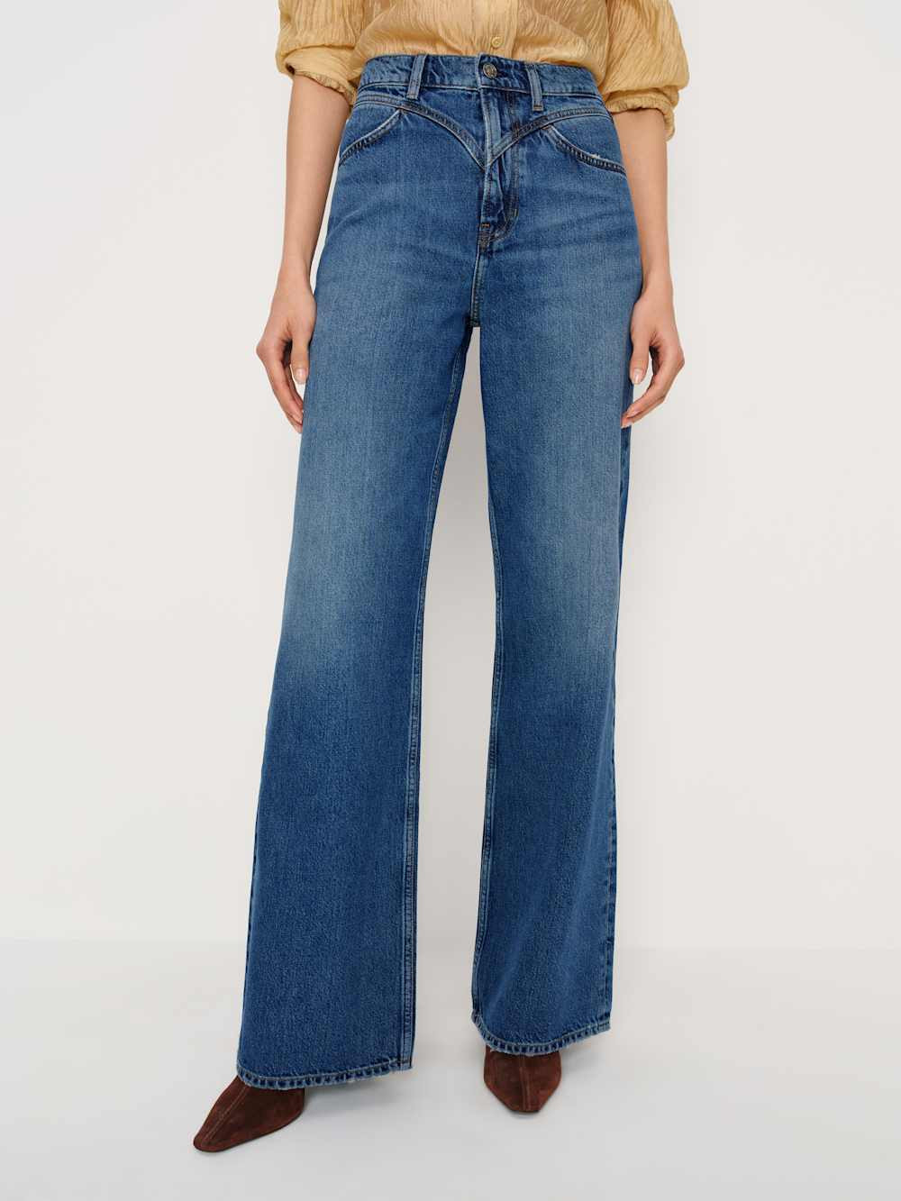 Cary High Rise Slouchy Wide Leg Jeans | Reformation (Global)