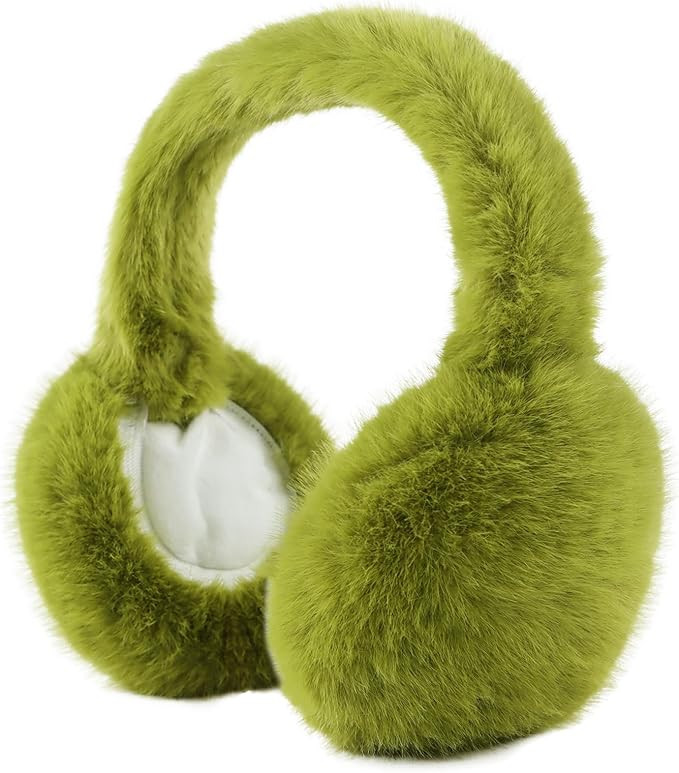 Zsedrut Winter Women Earmuff Foldable Ear Warmer Fluffy Ear Cover Warm Outdoor | Amazon (US)