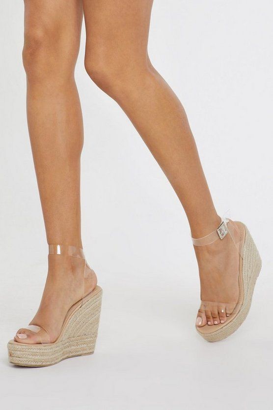 Stand Clear Espadrille Clear Wedges | Nasty Gal (US)