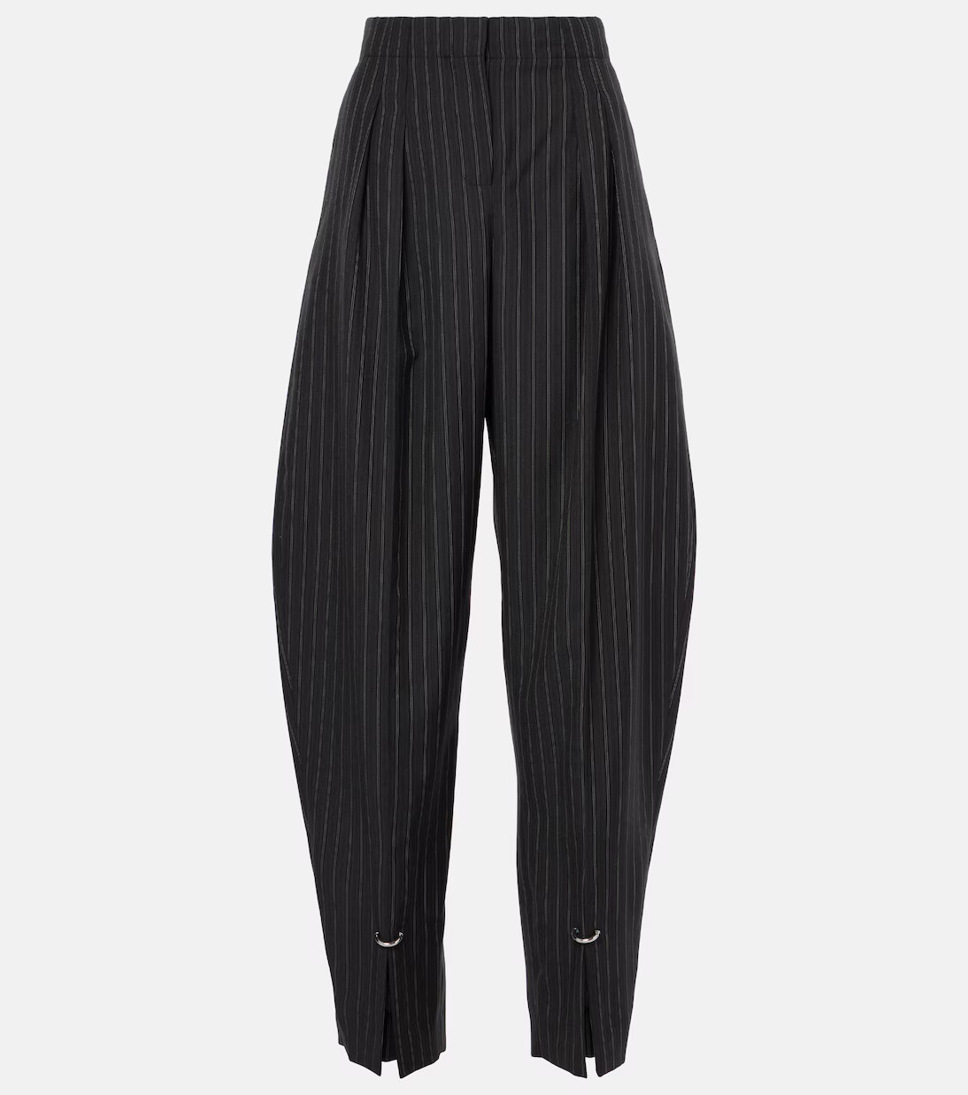 Pinstripe wool-blend barrel-leg pants | Mytheresa (UK)