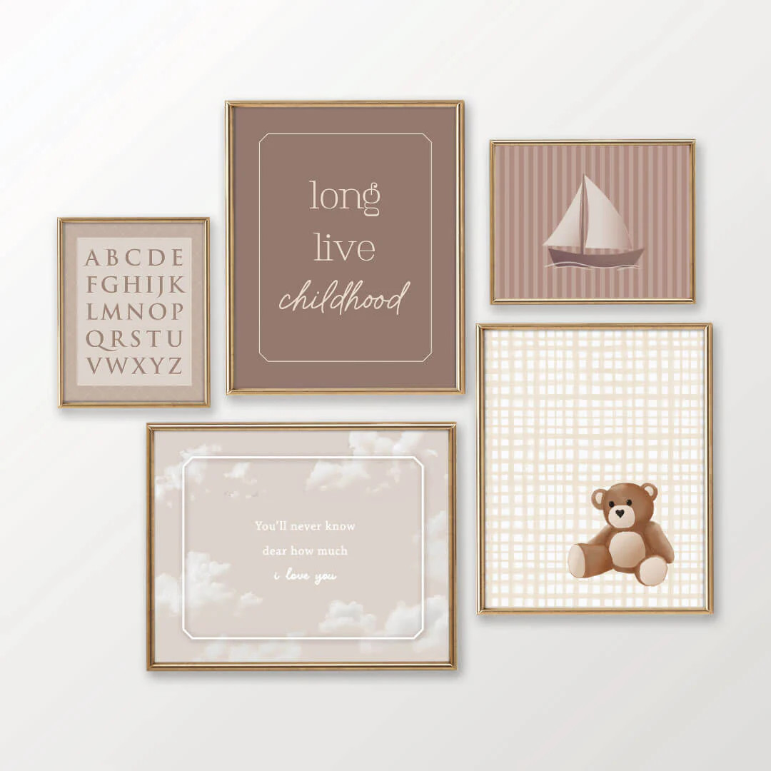 Beary Sweet Bundled Digital Nursery Art | Caden Lane