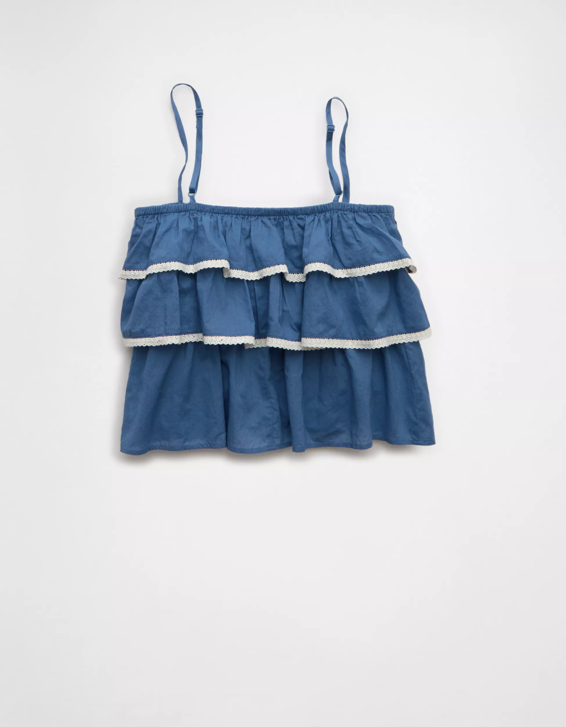 AE Embroidered Ruffle Cami Top | American Eagle Outfitters (US & CA)