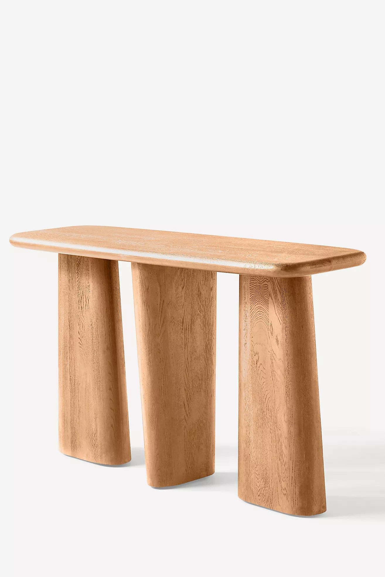 Kalle Sculptural Oak Console | Anthropologie (US)