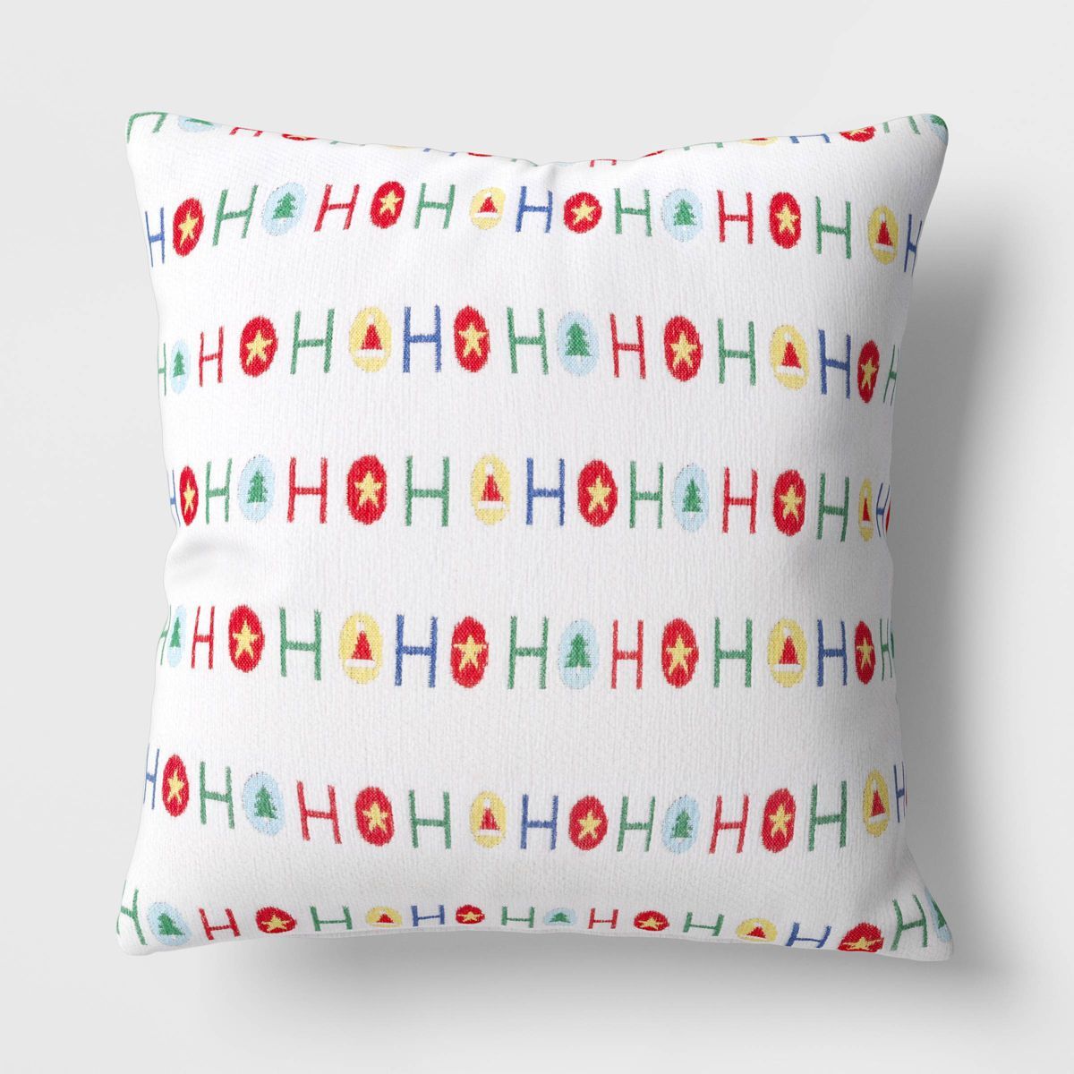 2pk HoHoHo Square Throw Pillows Ivory - Wondershop™ | Target