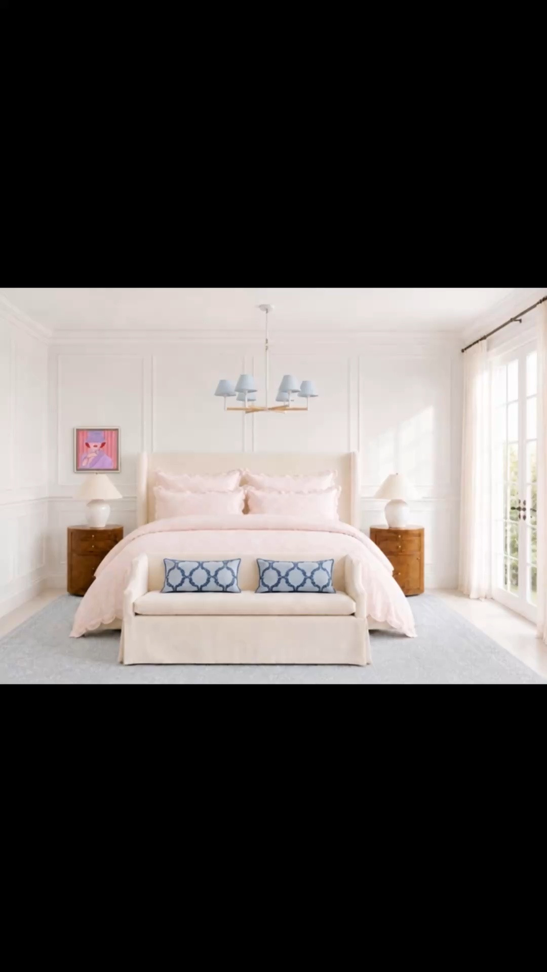 A soft, elegant bedroom made for beautiful mornings and restful evenings. The Serena & Lily bedding brings in the prettiest layer of blush, while the warm wood nightstands add contrast, character, and a sense of warmth.

My favorite piece is the skirted bench at the foot of the bed. Its petite back gives it the graceful silhouette of a settee, while the tailored skirt keeps the look soft, polished, and timeless. It’s a beautiful finishing layer and a practical place to sit, arrange pillows, or set down a throw.

Finished with classic lighting, a serene blue rug, and softly tailored details, the entire bedroom feels romantic, sophisticated, and effortlessly inviting.

#bedroom #bedroomdesign #serenaandlily #bedroombench #skirtedbench #bedding #luxurybedding #nightstand #upholsteredbed #arearug #chandelier #tablelamp #modernclassic #romanticbedroom

#LTKdayinmylife #LTKHome

#LTKdayinmylife #LTKHome