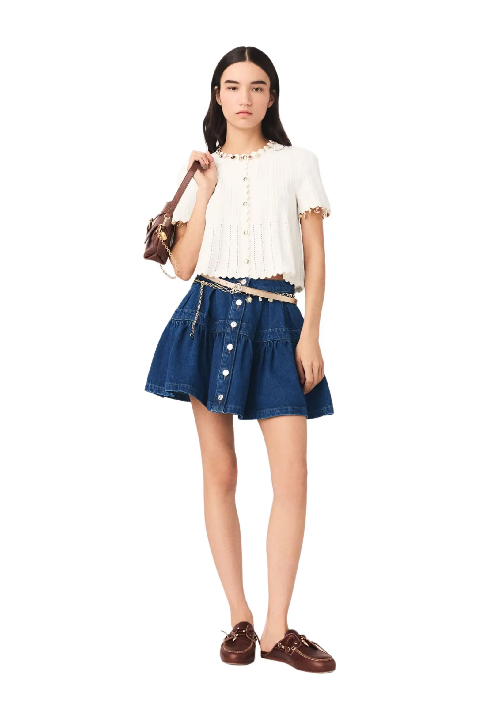 maje Gold jewellery cardigan (Women) | Nordstrom | Nordstrom