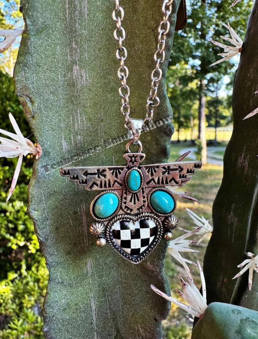 Checker Thunderbird Necklace - Etsy | Etsy (US)