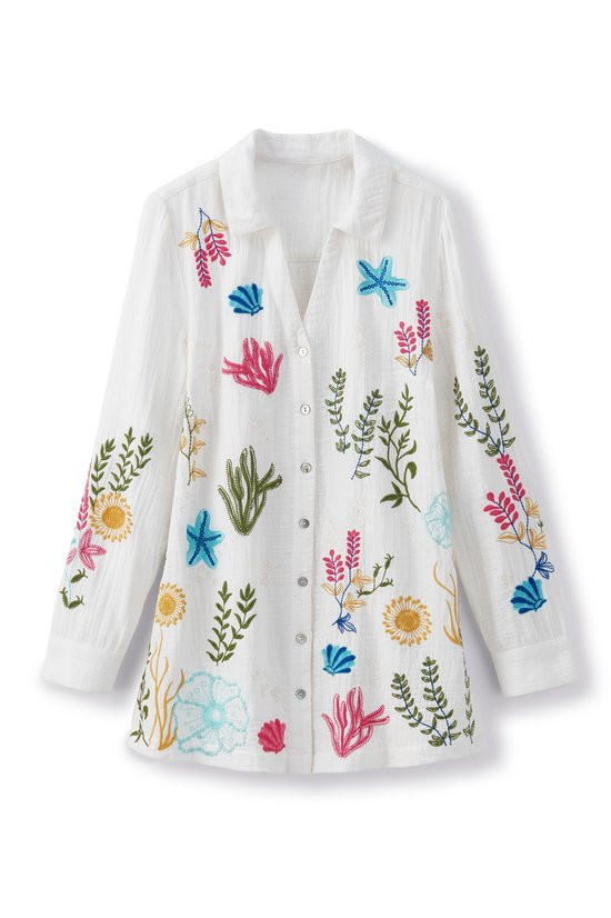 Escambia Gauze Tunic Shirt | Soft Surroundings