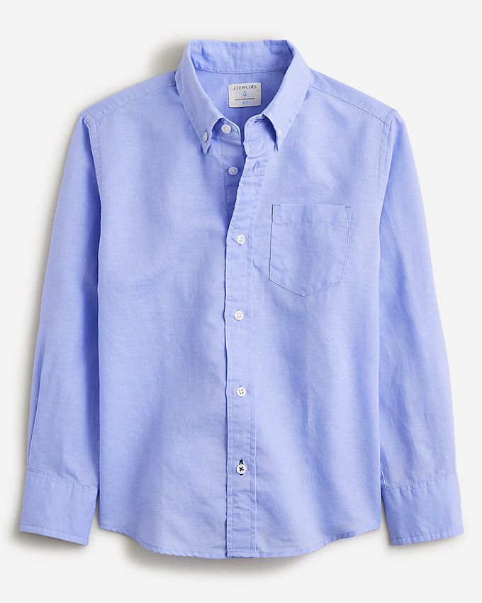 Kids' button-down linen-blend shirt | J.Crew US