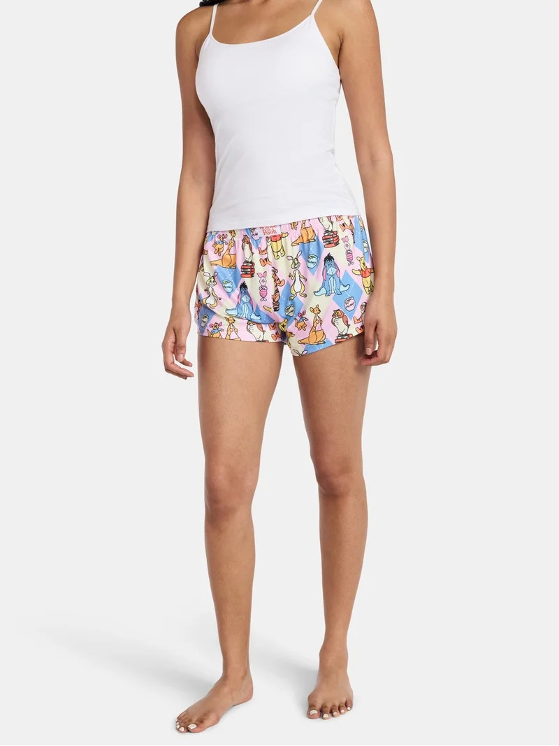 Winnie the Pooh Women's Jersey Knit Sleep Shorts, 2-Pack, Sizes XS-3X | Walmart (US)
