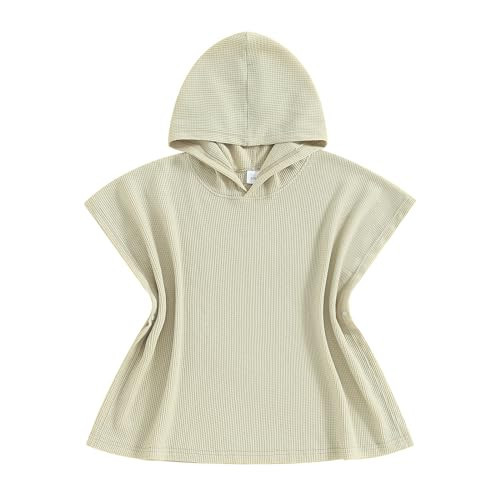 Kids Swim Cover up Girls Boys Waffle Towel Poncho Swimsuit Coverups for Beach, Pool, Bath (Natural,3-4T) | Amazon (US)