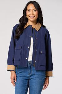 Cato Fashions | Cato Corduroy Trim Barn Jacket | Cato Fashions