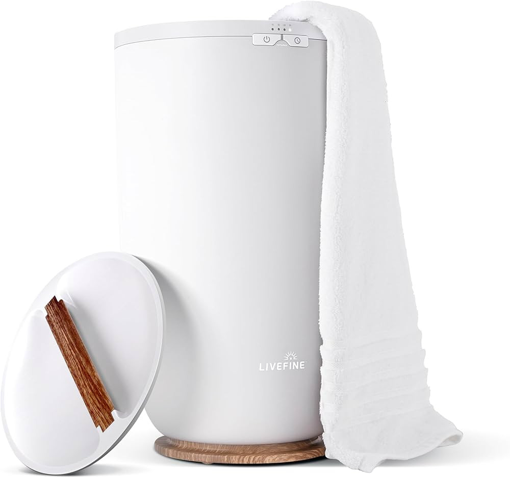 Live Fine Towel Warmer | Large Bucket Style Luxury Heater, Adjustable Timer, Auto Shut-Off | Fits... | Amazon (US)