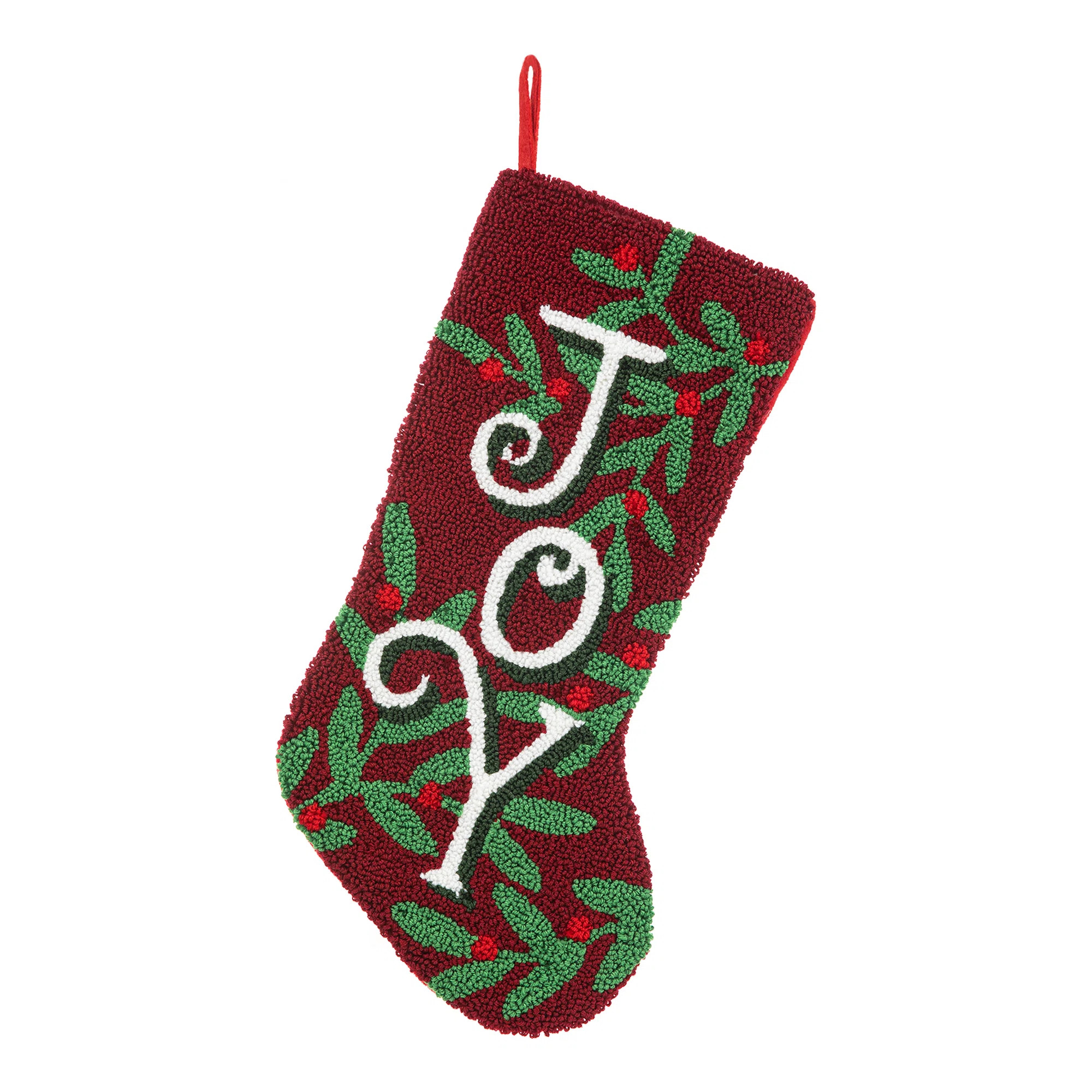 20"L Hooked JOY Stocking | Wayfair North America