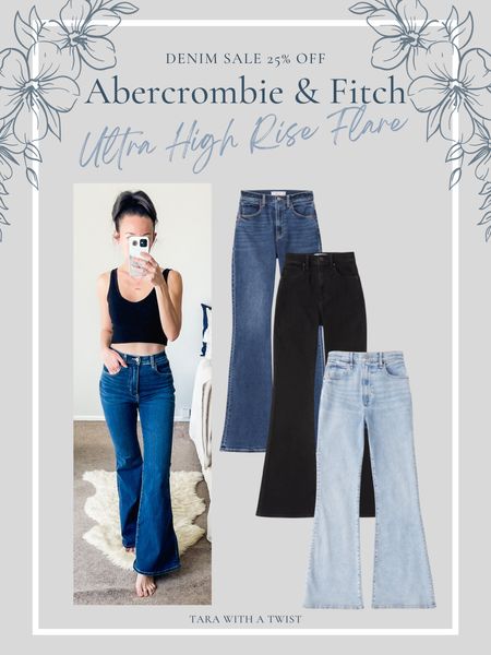 Abercrombie & Fitch Denim Sale! 25% off, free shipping with jeans purchase, and use DENIMAF for an extra stacked discount! Almost everything else is 15% off!

Size down in length, these are very long! Usually 25R, wearing 25 Short in dark wash. 

#LTKunder100 #LTKsalealert #LTKFind