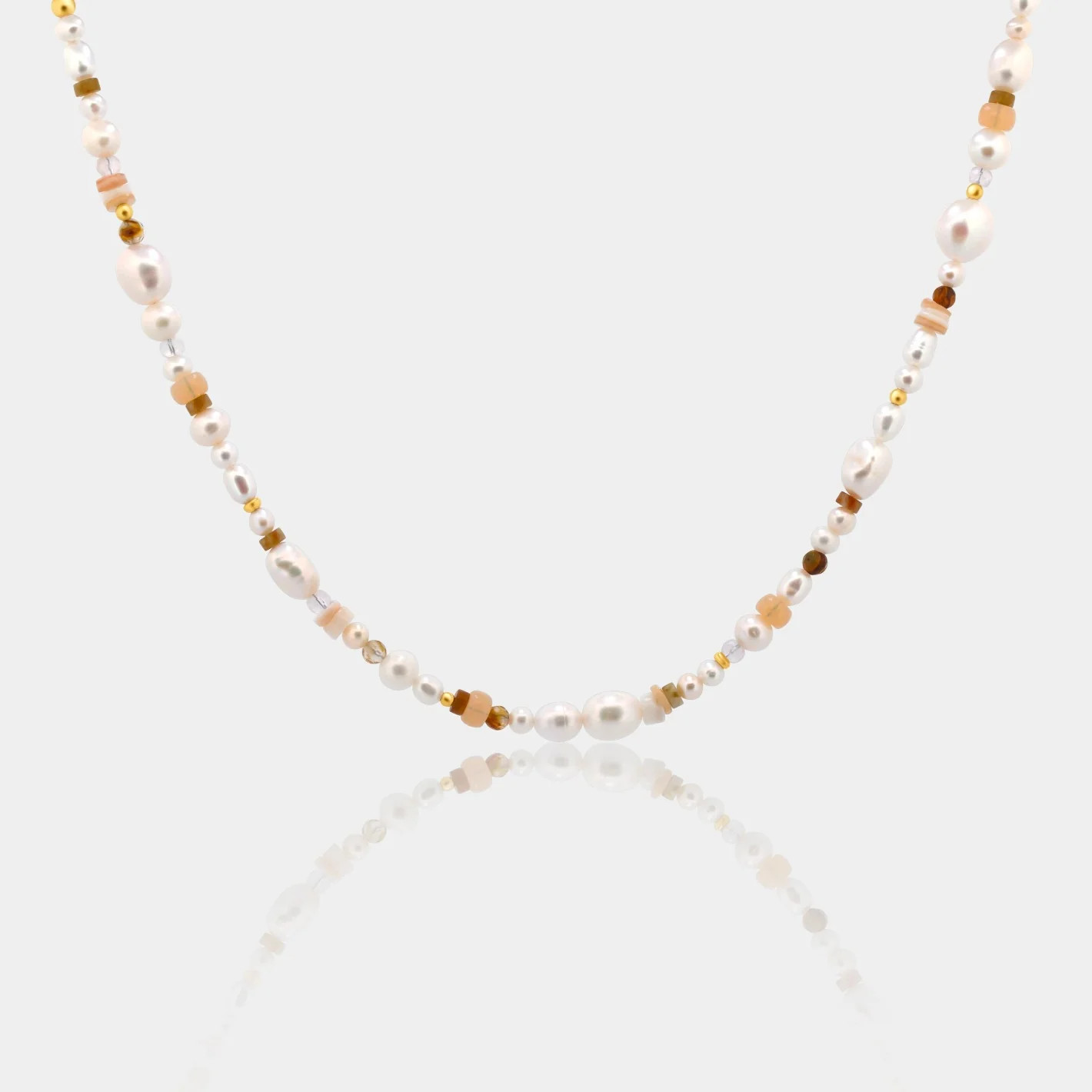 Yojik Mixed Pearl Necklace | LINK'D THE LABEL