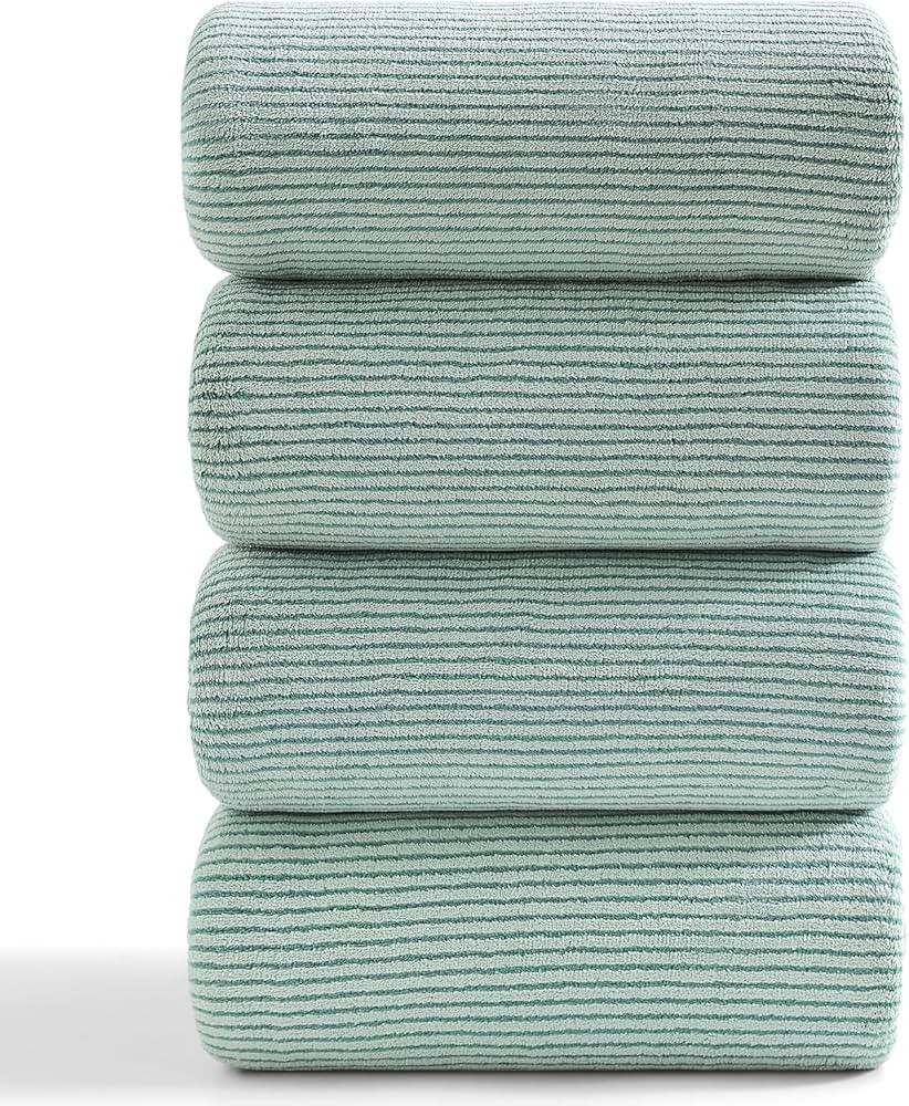 4 Piece Bath Towel Set 35"x70"Oversized Bath Towel for Bathroom Ultra Soft Fluffy Extra Large Bat... | Amazon (US)
