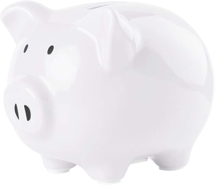 SOBEIT Piggy Bank for Kids Girls Boys, Glazed Ceramic Coin Bank, Cute Pig Piggy Bank Money Bank C... | Amazon (US)