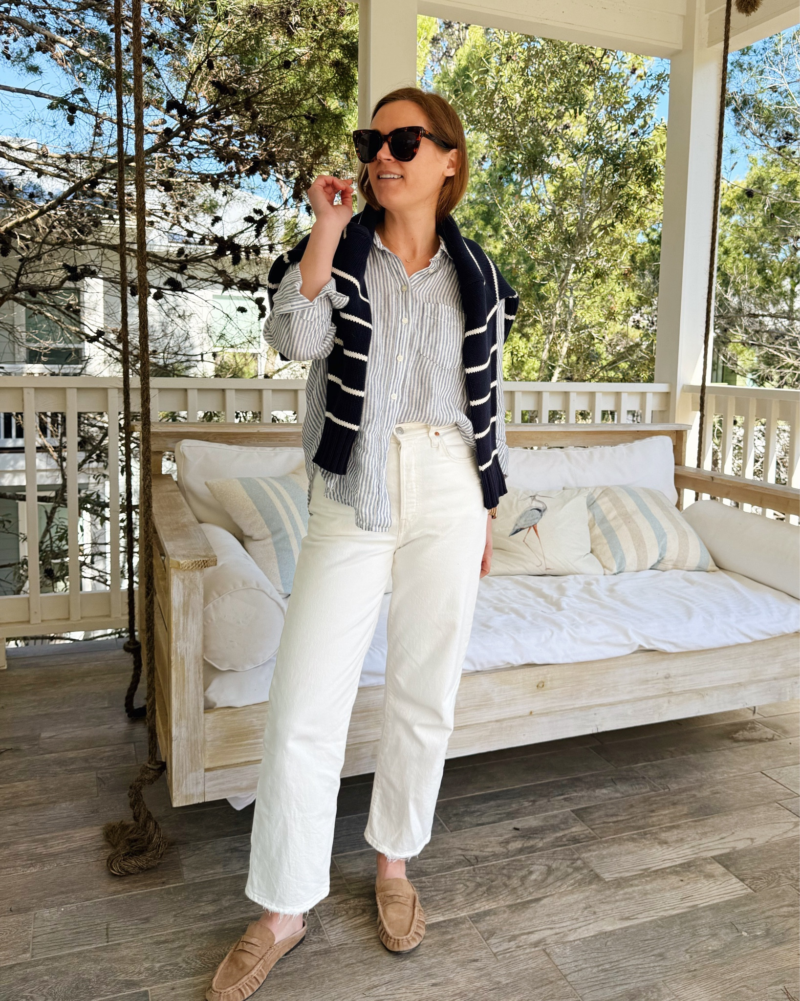 Jeans run small, I’m in a 26
Top size XS
Sweater size small

@Quince @Levi's @Shopbop @Steve Madden US @nordstrom 

#LTKgrwm #LTKootd #LTKdayinmylife