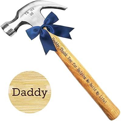 Christmas Birthday Gift for Dad - Thank You for Helping Me Build My Life, Engraved Wood Handle St... | Amazon (US)