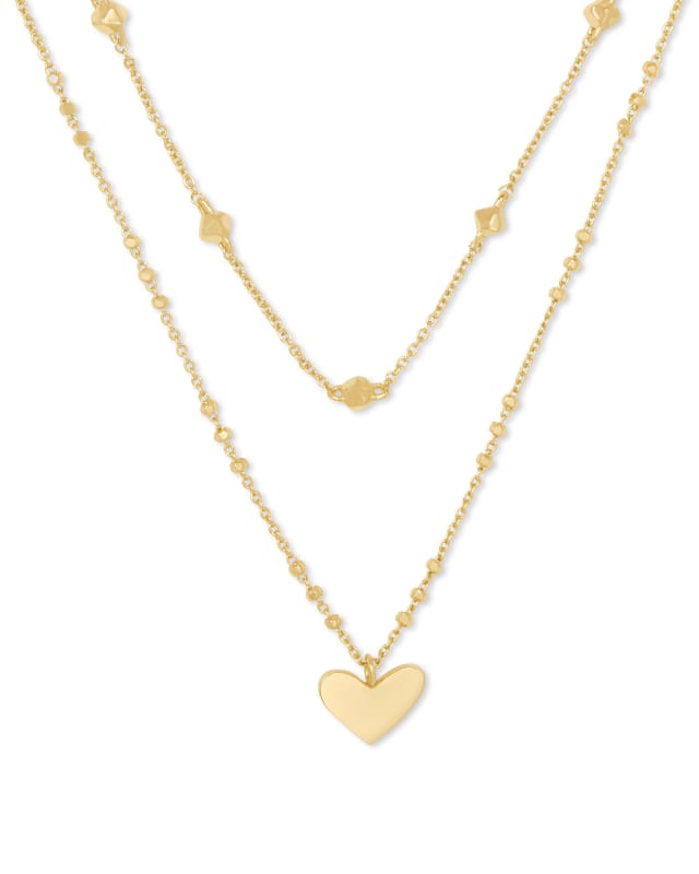 Ari Heart Multi Strand Necklace in Rose Gold | Kendra Scott | Kendra Scott
