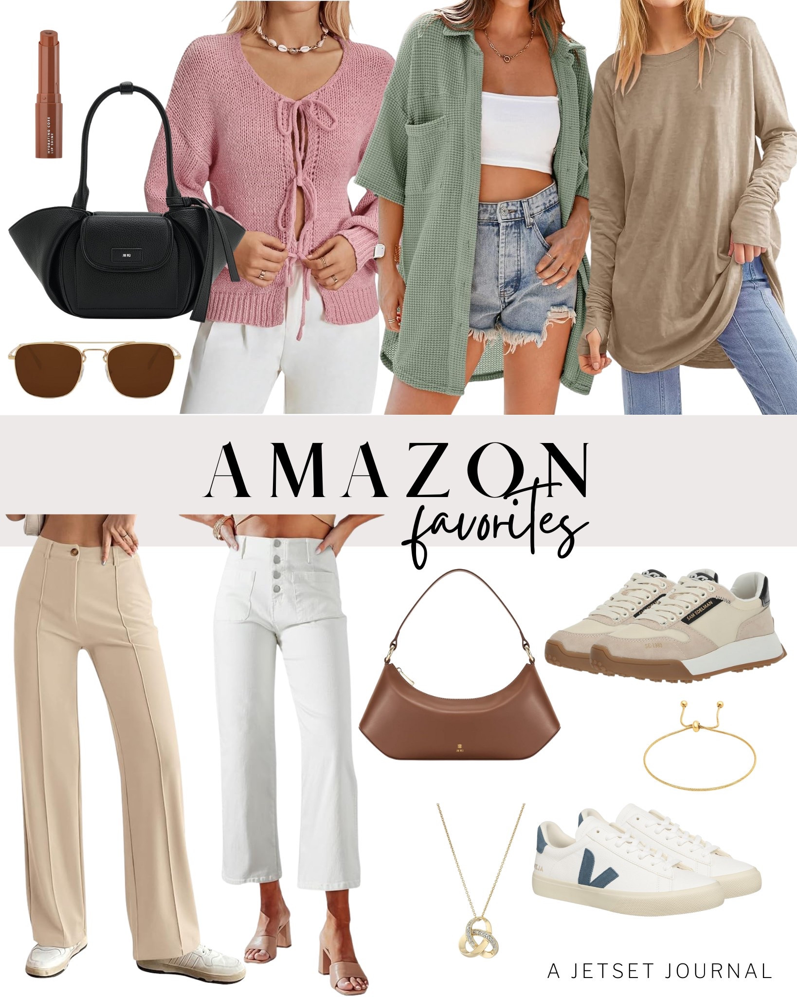 Here are some great new Amazon finds for you to check out! Love these tops, pants, sneakers, and accessories! 
shoe inspo, functional bags, wide leg pants, gold jewelry, neutral sneakers, spring fashion, affordable finds, capsule wardrobe, spring look, ootd, amazon fashion, wardrobe refresh

#LTKStyleTip #LTKU #LTKSeasonal